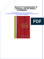 Full Download PDF of Solution Manual For Fundamentals of Database Systems, 6/E 6th Edition: 0136086209 All Chapter