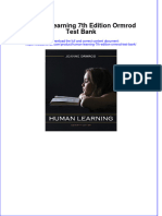 Full Download PDF of Human Learning 7th Edition Ormrod Test Bank All Chapter