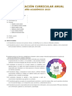 Planificación Curricular Anual 2023