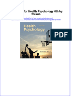 Full Download PDF of Test Bank For Health Psychology 6th by Straub All Chapter