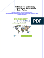 Full Download PDF of Solution Manual For Elementary Statistics, 7th Edition, Ron Larson, Betsy Farber All Chapter