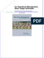 Full Download PDF of Test Bank For Operations Management, 5th Edition: Roger Schroeder All Chapter