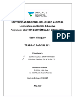 Trabajo Parcial 1 - Gestión Económica en Educación