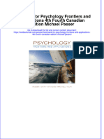 Full Download PDF of Test Bank For Psychology Frontiers and Applications 4th Fourth Canadian Edition Michael Passer All Chapter