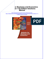 Full Download PDF of Statistics For Business and Economics Anderson 11th Edition Solutions Manual All Chapter