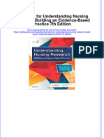 Full Download PDF of Test Bank For Understanding Nursing Research: Building An Evidence-Based Practice 7th Edition All Chapter