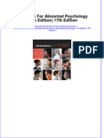 Full Download PDF of Test Bank For Abnormal Psychology (17th Edition) 17th Edition All Chapter