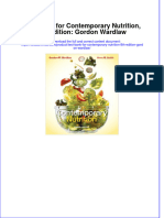 Full Download PDF of Test Bank For Contemporary Nutrition, 8th Edition: Gordon Wardlaw All Chapter