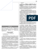 DS - 016-2013 ART36 PF Modifica El Reglamento de Registro, Control y Vigilancia Sanitaria