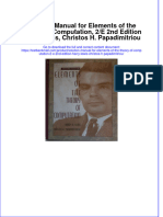 Full Download PDF of Solution Manual For Elements of The Theory of Computation, 2/E 2nd Edition Harry Lewis, Christos H. Papadimitriou All Chapter