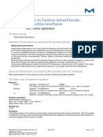 Water in Carbon Tetrachloride, Tetrachloromethane: Application