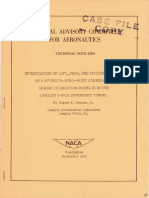 NACA TN-3300 Investigation of Lift Drag and Pitching Moment of 60 Deg Delta-Wing-Body Combination - AGARD-B - in The Langley 9-Inch Supersonic Tunnel