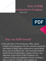 Role of SEBI