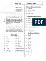 6th Grade Assessment Test