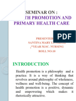 SEMINAR On Health Promotion