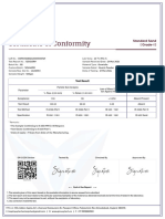 Certificate of Conformity: Standard Sand (Grade-I)