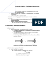 Fiche de Synthèse Pour Le Chapitre - Oscillateur Harmonique