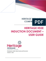 Heritage HSSE Induction - User Guide