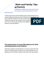 Balancing Work and Family - Tips For Working Parents - Child Development Institute