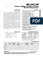 +5V, Fail-Safe, 40Mbps, Profibus RS-485/ RS-422 Transceivers