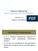 Lecture-3, 4 System Engineering