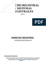 Derecho Registral y Sistemas Registrales