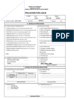 MMCHD CS Form No 6 Revised 2020 Application For Leave Fillable