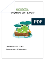 Proyecto Cuentos Con Sapos