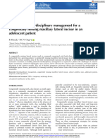 Australian Dental Journal - 2024 - Hmud - Conservative Interdisciplinary Management For A Congenitally Missing Maxillary