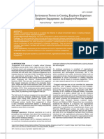 Influence of Cultural Environment Factors in Creating Employee Experience and Its Impact On Employee Engagement - An Employee Perspective