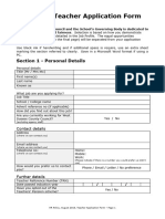 Application Form Teaching