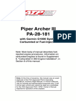 Piper Archer Ill PA-28-181: With Garmin G1000 System Carbureted or Fuel-Injected