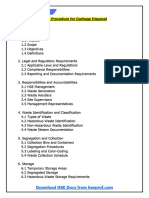 HSE Operational Control Procedure For Garbage Disposal