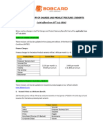 Revision in Tariff of Charges Product Features Wef 15th July 2024