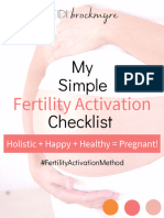 Fertility Activation Checklist