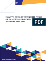 How To Choose The Right Form of Business Organisation For A Startup or SME-2