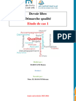 Devoir Libre Démarche Qualité: Etude de Cas 1