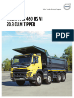 Volvo FMX 460 8X4 20 3 Cu M Tipper BS VI Data Sheet