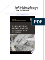 Dơnload Researching Public Law in Common Law Systems 1st Edition Paul Daly & Joe Tomlinson Full Chapter