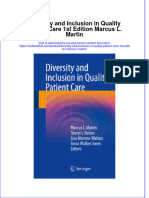 Diversity and Inclusion in Quality Patient Care 1st Edition Marcus L. Martin PDF Full Chapter