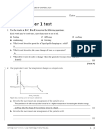 Chemistry IGCSE I End of Chapter 1 Test SOLVED