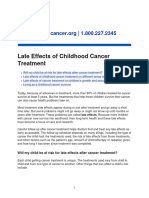 Late Effects of Childhood Cancer Treatment