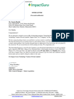 Internship Offer Letter - Sancia Dmello