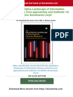 The The Qualitative Landscape of Information Literacy Research Core Approaches and Methods 1st Edition Annemaree Lloyd Download PDF