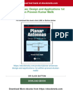 Planar Antennas: Design and Applications 1st Edition Praveen Kumar Malik Download PDF