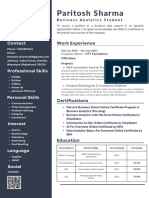 Paritosh Business Analytics CV