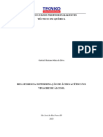 Concetração de Acido Acetico Vinagre