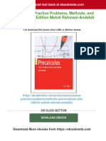 Get Precalculus: Practice Problems, Methods, and Solutions 2nd Edition Mehdi Rahmani-Andebili Free All Chapters