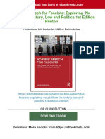 (FREE PDF Sample) No Free Speech For Fascists: Exploring No Platform' in History, Law and Politics 1st Edition Renton Ebooks