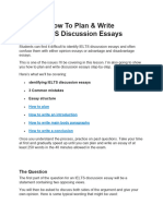 How To Plan DISCUSSION ESSAY